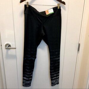 CHAMPION Sz L Black Straight Leg Pants  w/ Stripes NWT Sports Workout Athleisure